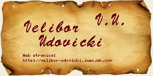Velibor Udovički vizit kartica